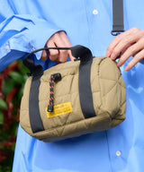 Square padded mini boston bag S002