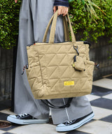 Square padded multi-purpose tote bag S003