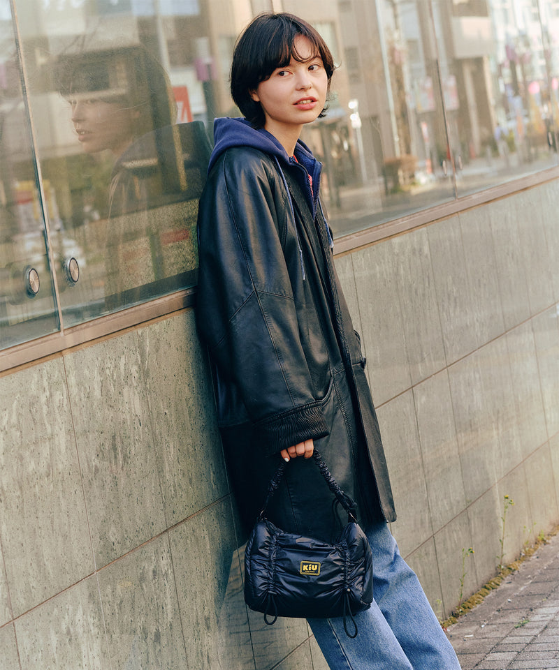Puffy gather handle bag K002