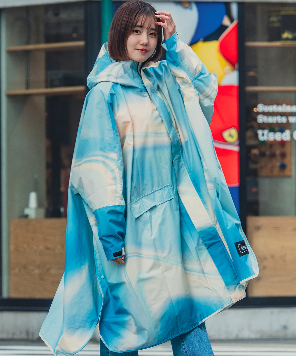 キウ KiU 【KiU】/KiU NEW STANDARD RAIN PONCHO 「キャンプ・フェスに 