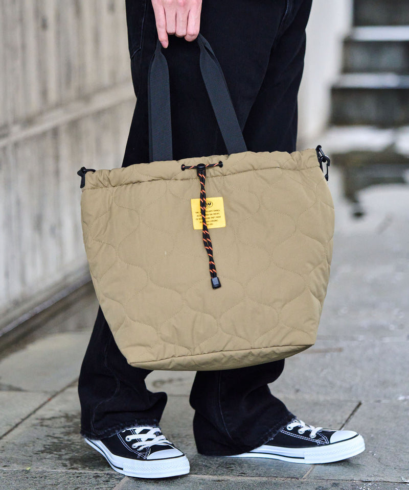 Padded drawstring tote bag S001