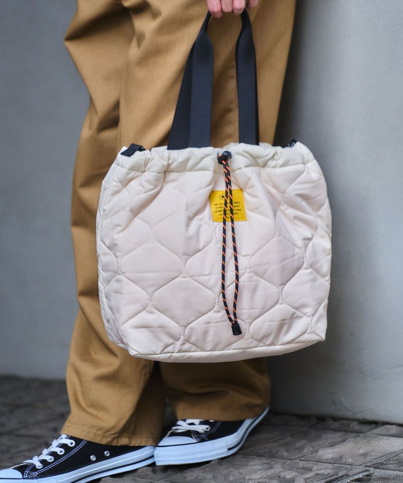 Padded drawstring tote bag S001