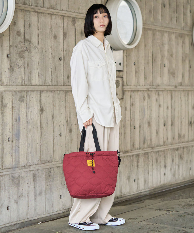 Padded drawstring tote bag S001