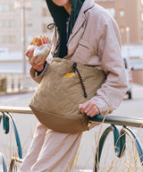 Padded drawstring tote bag S001