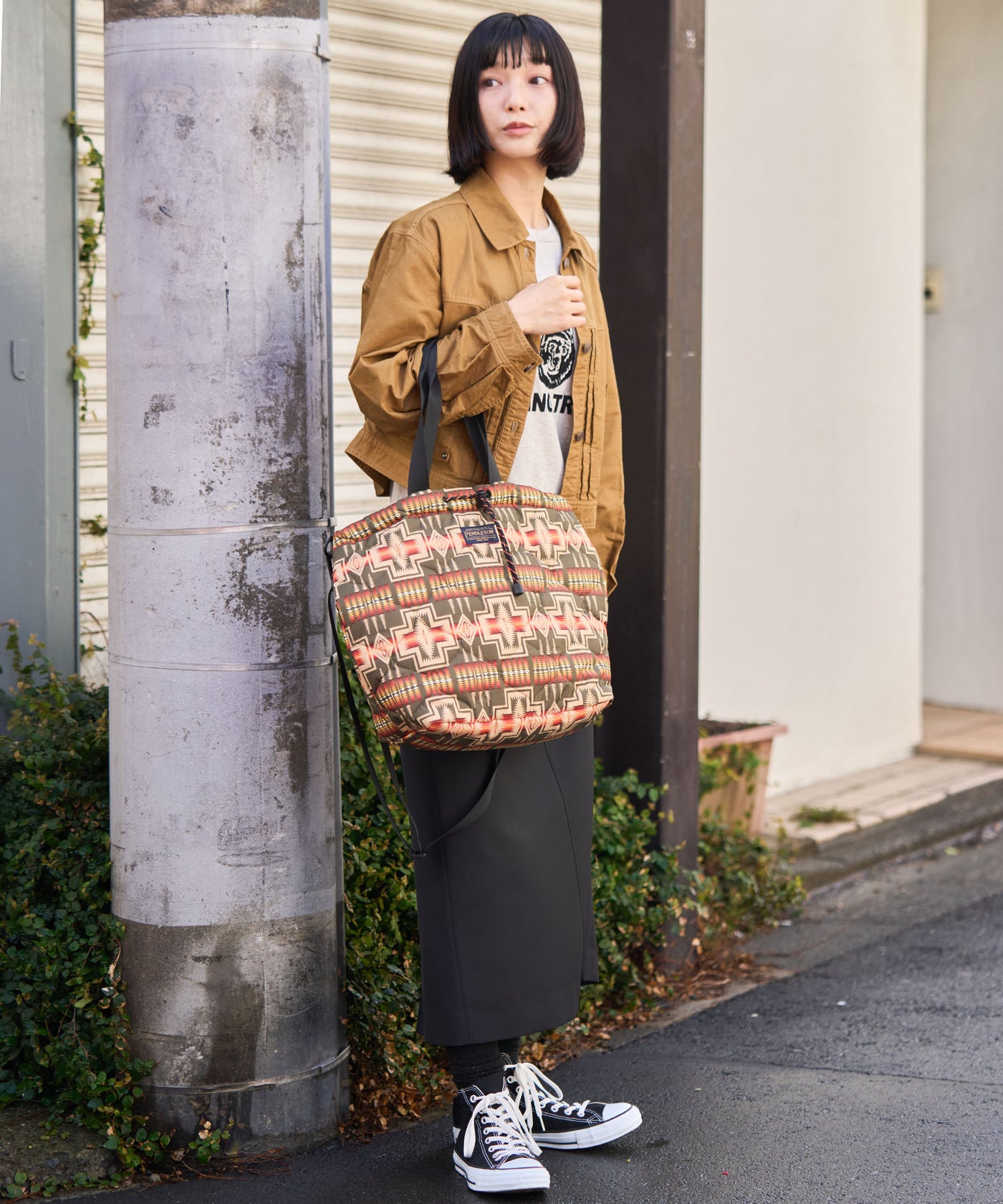 PENDLETON® × KiU LIMITED ITEM】パデッドドロストトートバッグ K482