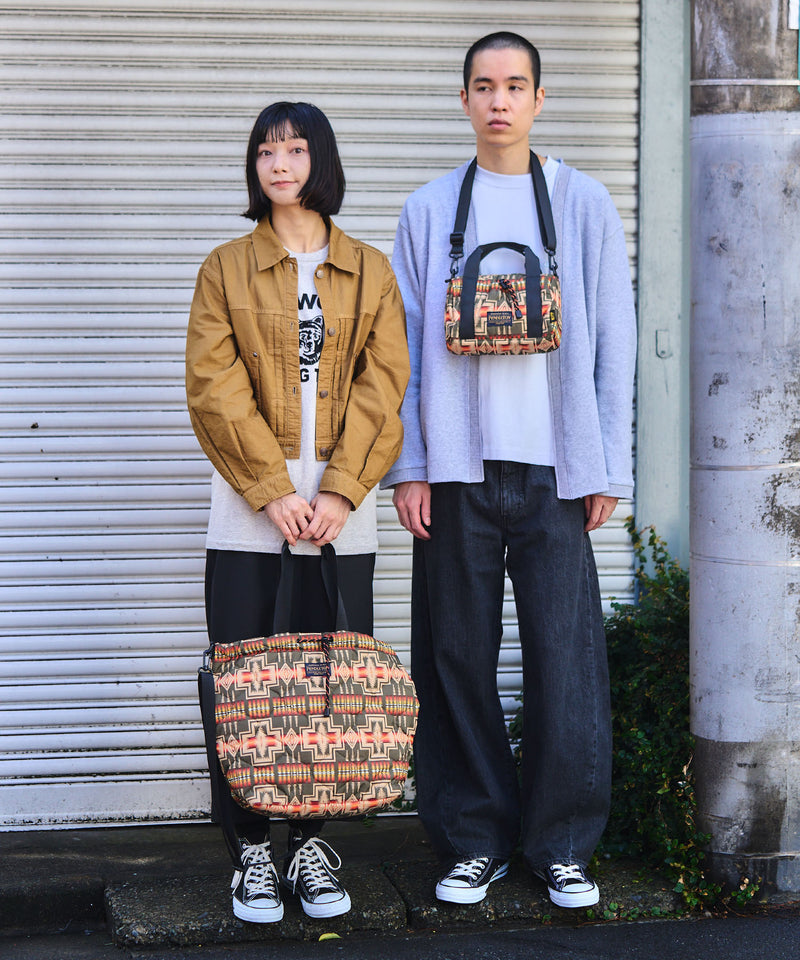 Pendleton_Padded drawstring tote bag S008