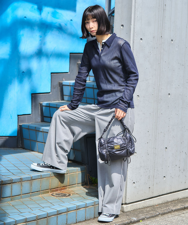 Puffy gather handle bag K002