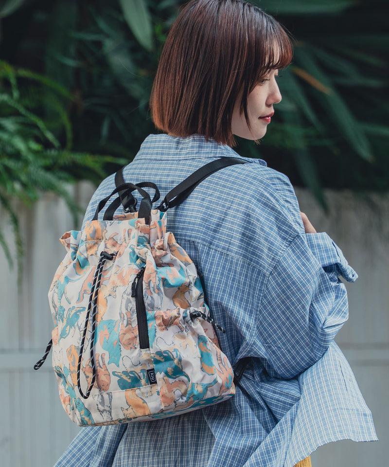 mk【GRAPE】スウェットモチーフ ドローストリング リュック Y2K ドロー