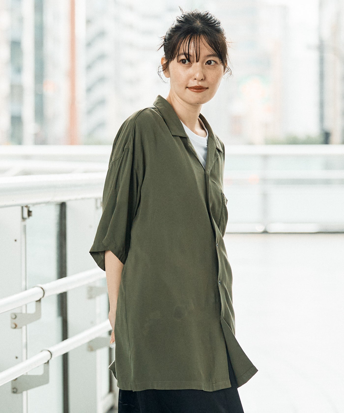 6roku オープンカラーシャツ 38 6（ロク）の「＜6(ROKU)＞OPEN COLLAR 