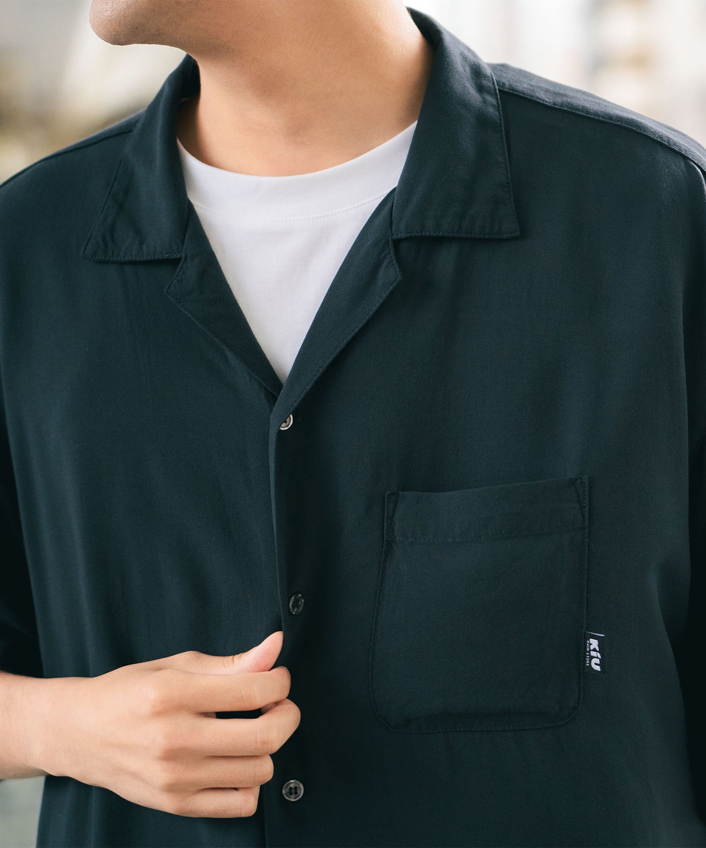Online shop only] Relaxing open collar shirt KEC012 – KiU公式